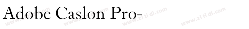 Adobe Caslon Pro字体转换